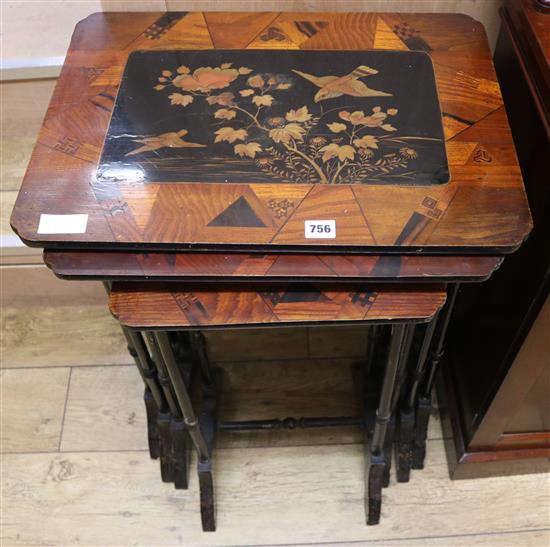 A nest of four tables, W.56cm